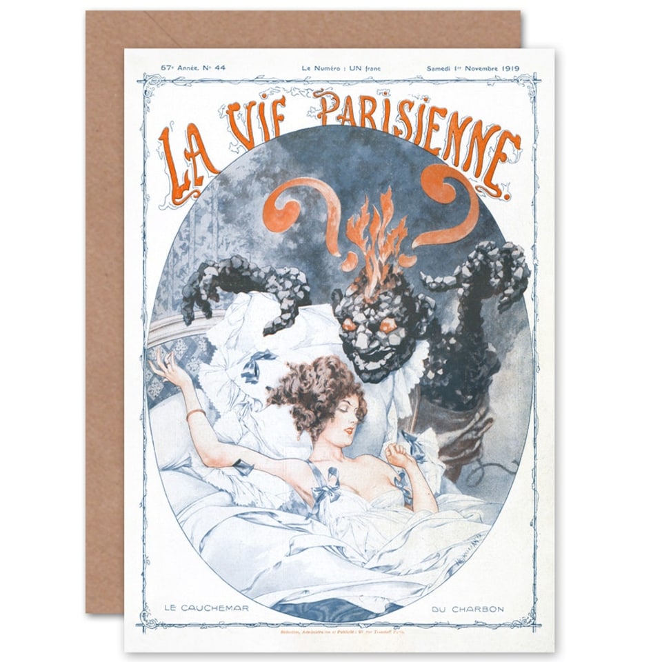 image 1 of La Vie Parisienne Coal Monster Nightmare France Paris Card