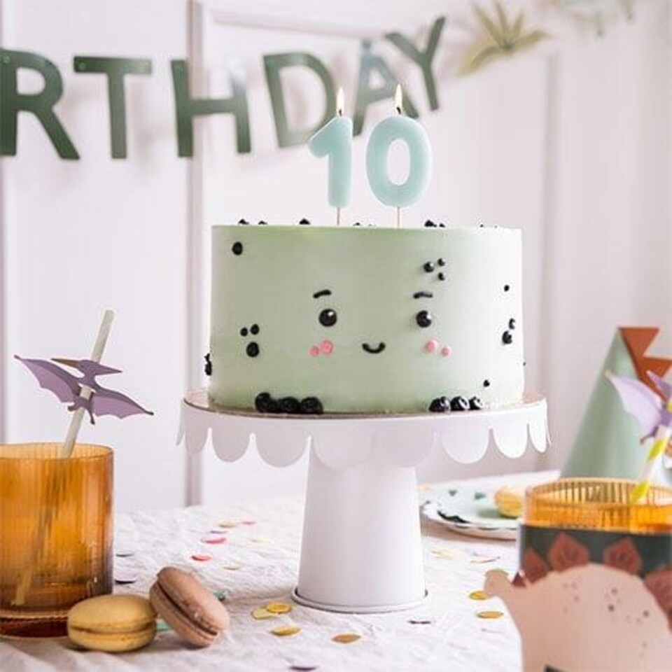 image 1 of Mint Green Number 1 Shaped Candle 5.5cm
