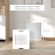 image 6 of HOMCOM Modern Radiator Cover Heater Cabinet Slatted Worktop Painted MDF White