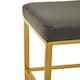 image 4 of Interiors by Premier Baina Dark Grey Pu And Gold Finish Bar Stool