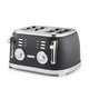 image 1 of GEEPAS Toaster 4 Slice 1500W | Vintage Retrovive Black