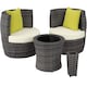 image 1 of Nizza 2+1+1 Aluminum Rattan Seating Set | Grey | grey | 1