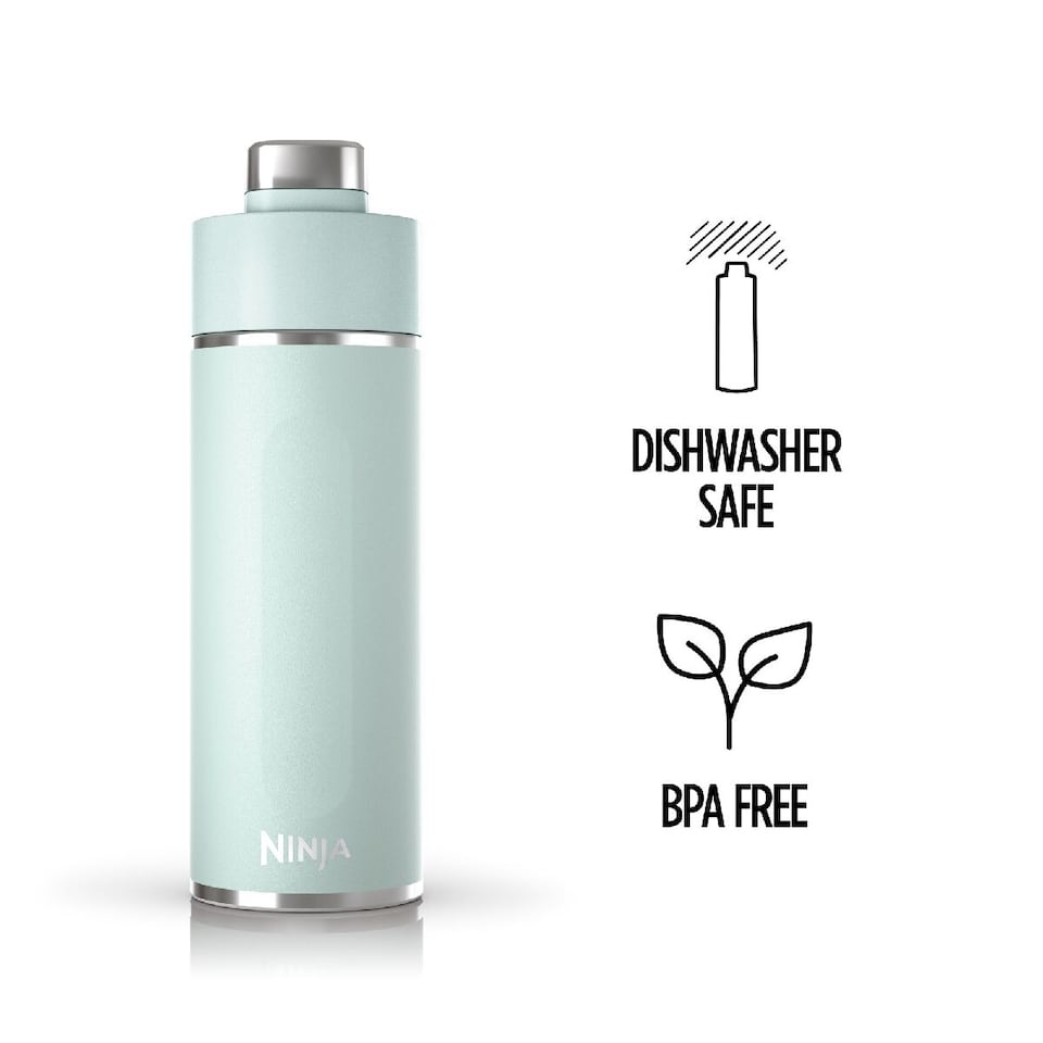 image 1 of Ninja Thirsti 700ml Travel Bottle  with BubbleLock technology Sea Glass DW2401EUUKMT