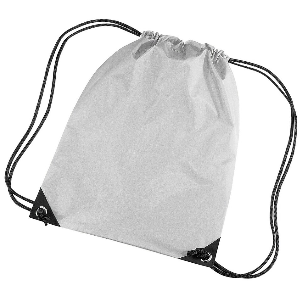 image 1 of Bagbase Premium Gymsac Water Resistant Bag (11 Litres) - Silver Grey - One Size | Multi | One Size