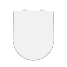 Balterley D-Shaped Soft Close Gloss White Toilet Seat With Top Fix Hinge