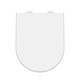 image 1 of Balterley D-Shaped Soft Close Gloss White Toilet Seat With Top Fix Hinge