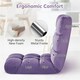 image 6 of Yaheetech Lazy Sleeper Recliner with 14 Adjustable Positions and Backrest Purple