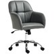 image 1 of HOMCOM Computer Desk Chair with PU Leather, Swivel Wheels, Grey