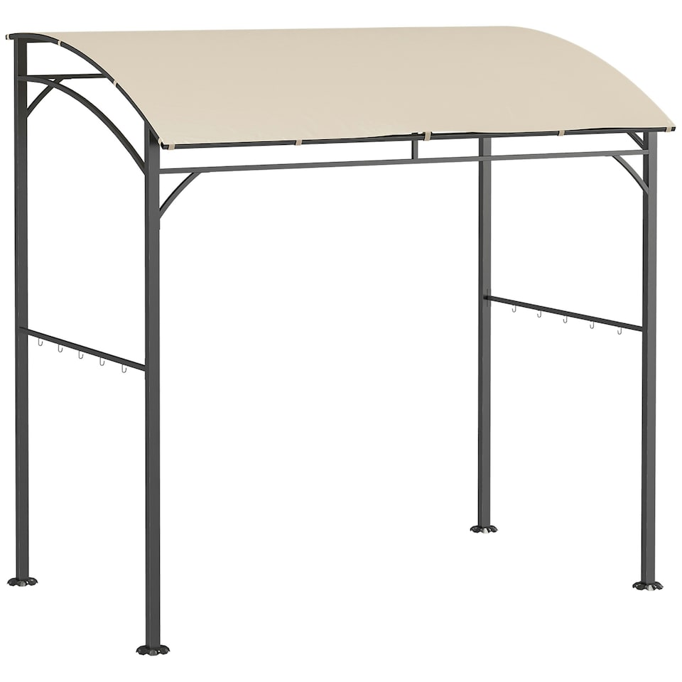 image 1 of Outsunny 2.2 x 1.5 m BBQ Gazebo Tent Sun Shade with Canopy, Beige