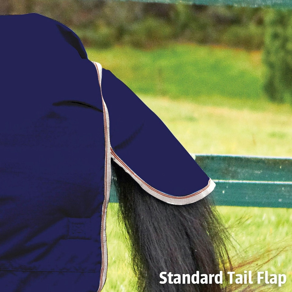 image 1 of Weatherbeeta Comfitec Essential Plus Detachable Neck Lightweight Horse Turnout Rug - Navy/Silver/Red - 7´