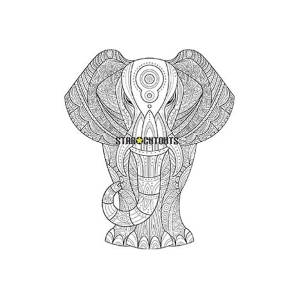 Elephant Design Colour Craft Star Mini Cardboard Cutout 94cm