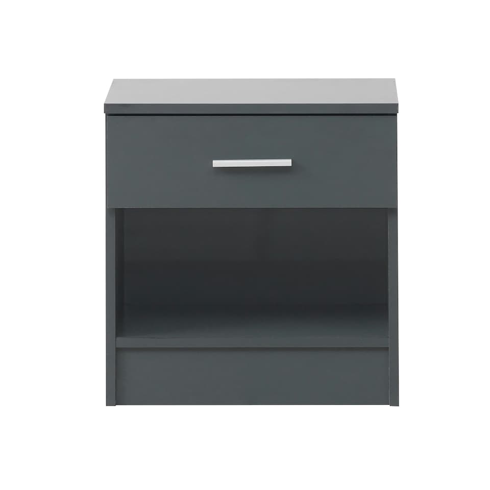 image 1 of Rio Costa Bedside with 1 Drawer Grey