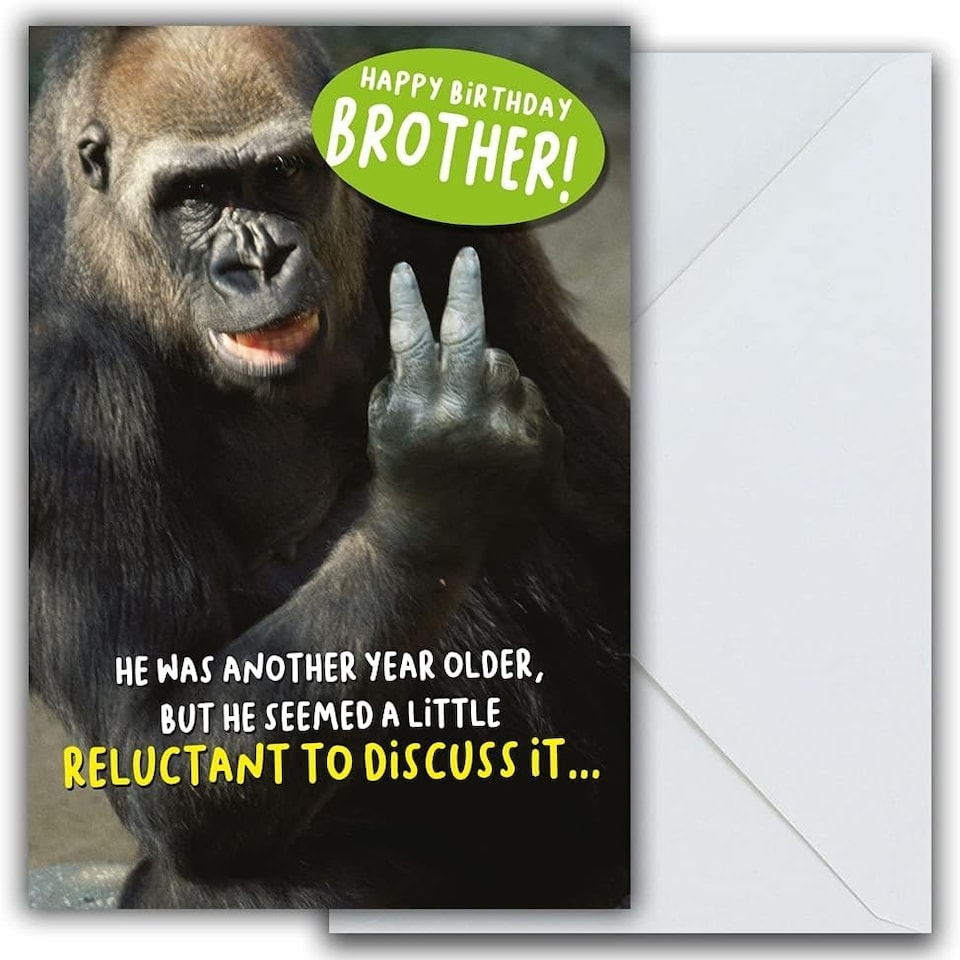 image 1 of Virtual Safari Birthday Card for Brother, Brother Birthday Card, Funny Birthday Card Brother,