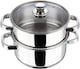image 1 of Stainless Steel 2-Tier 20cm Casserole & Steamer Set