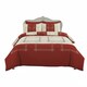 image 1 of Patchwork Duvet Cover Set Vintage Style Bedding Matching Pillowcases | Red | King