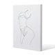 image 1 of line art of femail body (Canvas Print)