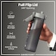 image 4 of Leak Proof Slim Water Bottle, BPA Free, 500ml (18oz) | Grey | Grey | One Size