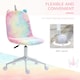image 5 of Vinsetto Fluffy Unicorn Office Chair w/ Swivel Wheel, Cute Desk Chair, Rainbow