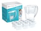 image 1 of Oria Water Filter Jug & 9 Evolve Filter Cartridges, 2.8L, White - Aqua Optima by LAICA