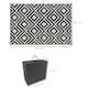 image 3 of Outsunny Reversible Waterproof Outdoor Rug W Carry Bag, 182 x 274 cm | Multi | Black and White | 182L x 274W x 0.3Hcm
