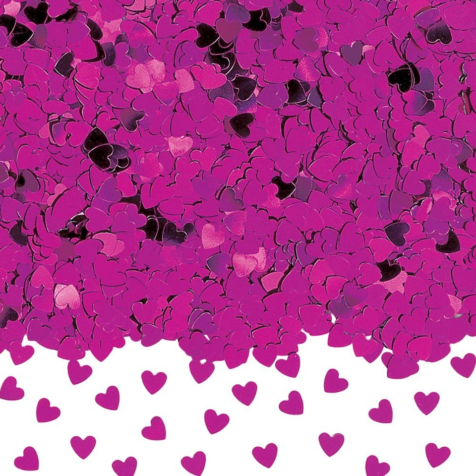 Amscan Sparkling Hearts Confetti - Pink - One Size