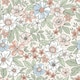 image 2 of Gorgeous Gardenia Wallpaper in Sage, Soft Blues and Peach Multi