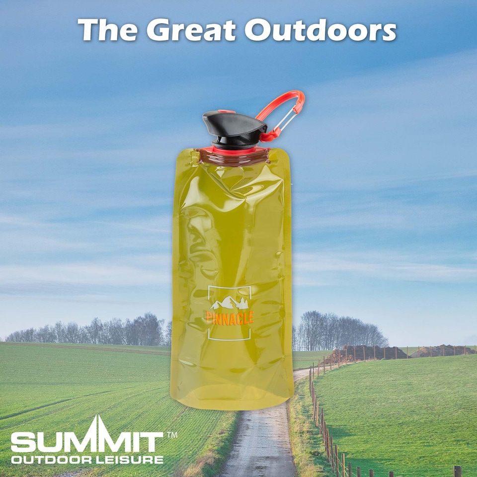 image 1 of PMS Collapsible Water Carrier with Flip-Top Lid, Thick Plastic, Green