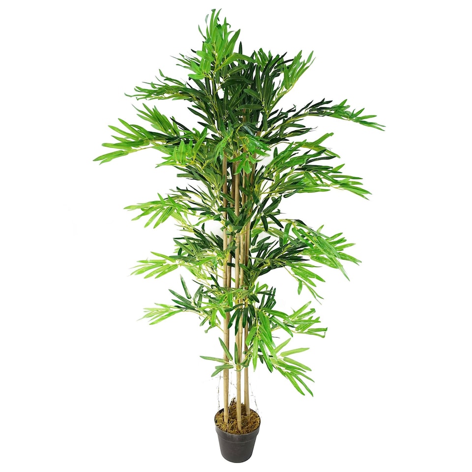 image 1 of 150cm (5ft) Artificial Bamboo Plants Trees Green | Green | 5ft