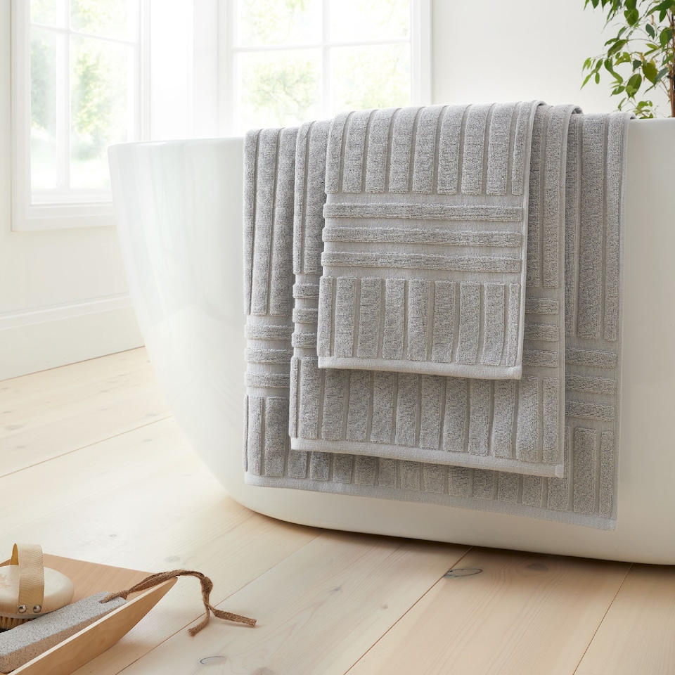 image 1 of Bianca Hotel Cotton Bath Sheet | Silver | Silver Grey | Bath sheet