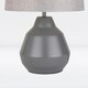 image 9 of First Choice Lighting Pair of Grey 39cm Touch Lamps with Grey Shades Grey | Grey