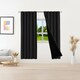 image 6 of Black Eyelet Total Blackout Thermal Curtains  - 66 x 72 Inch Drop - 2 Panel | Black | One Size