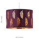 image 6 of Set of 2 Fern - Burgundy Cut Out 25cm Pendant Lightshades Purple | Gold