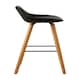 image 3 of Interiors by Premier Black Faux Leather Bar Stool, Comfortable Seating Bar Stool with Back, Easy to Clean Kitchen Bar Stool