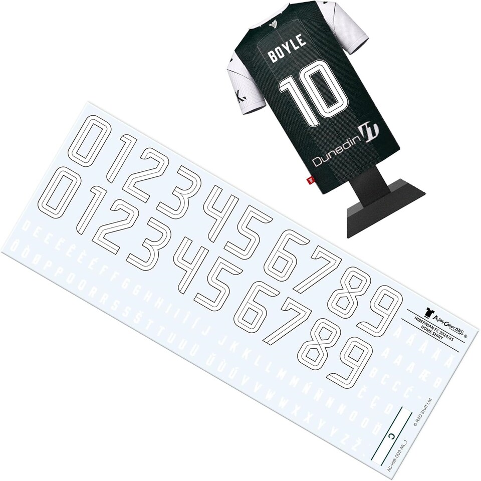 image 1 of RadStuff Metal Alloy Football Shirt - Hibernian FC 2025/26 Metal Home Kit