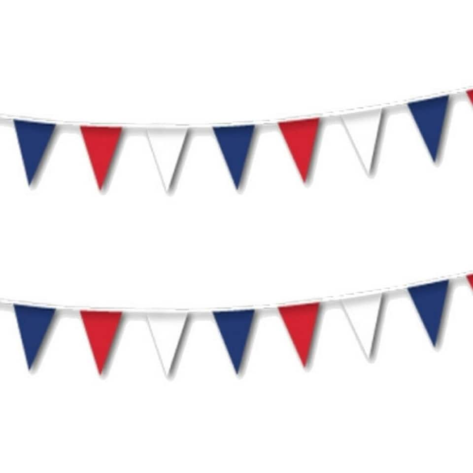France Flag Bunting 7.7m - Blue/Red/White - 7.7m