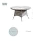 image 6 of Direct Wicker Outdoor 4‑Person Rattan Round Dining Table, Aluminum Frame with Tempered Glass Top & Umbrella Hole