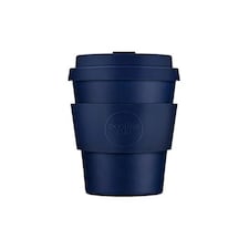 Ecoffee Cup 8oz 240ml Reusable Eco-Friendly 100% Plant Based Coffee Cup with Silicone Lid & Sleeve - Melamine Free Travel Mug N/A | Dark Energy