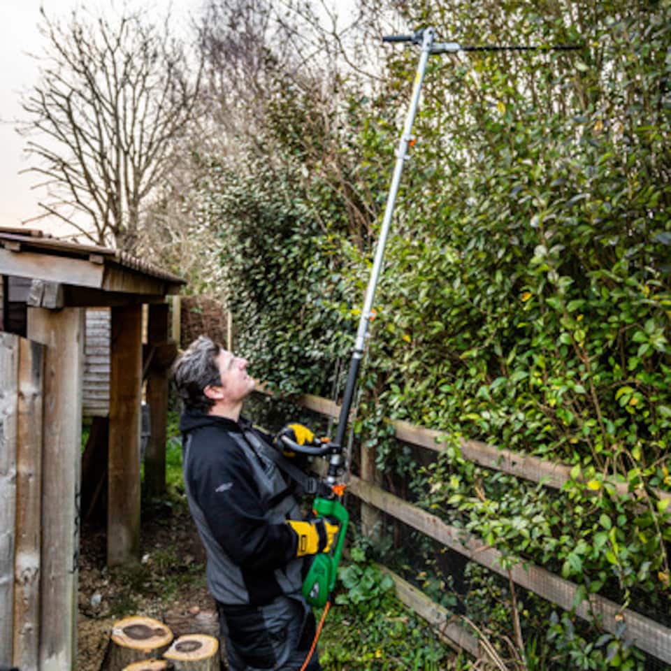 image 1 of Hawksmoor 1010W 45cm Long Reach Electric Hedge Trimmer 230V