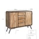 image 5 of Aspen Large Sideboard - Metal/Wood - L40 x W120 x H90 cm | Brown