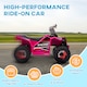 image 4 of HOMCOM 6V Electric Quad Bike Kids Ride On All Terrain Vehicle with Forward Backward Function, for Ages 18-36 Months - Pink