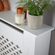 image 4 of Small Radiator Cover MDF Wooden Home Decorative Modern Design | White