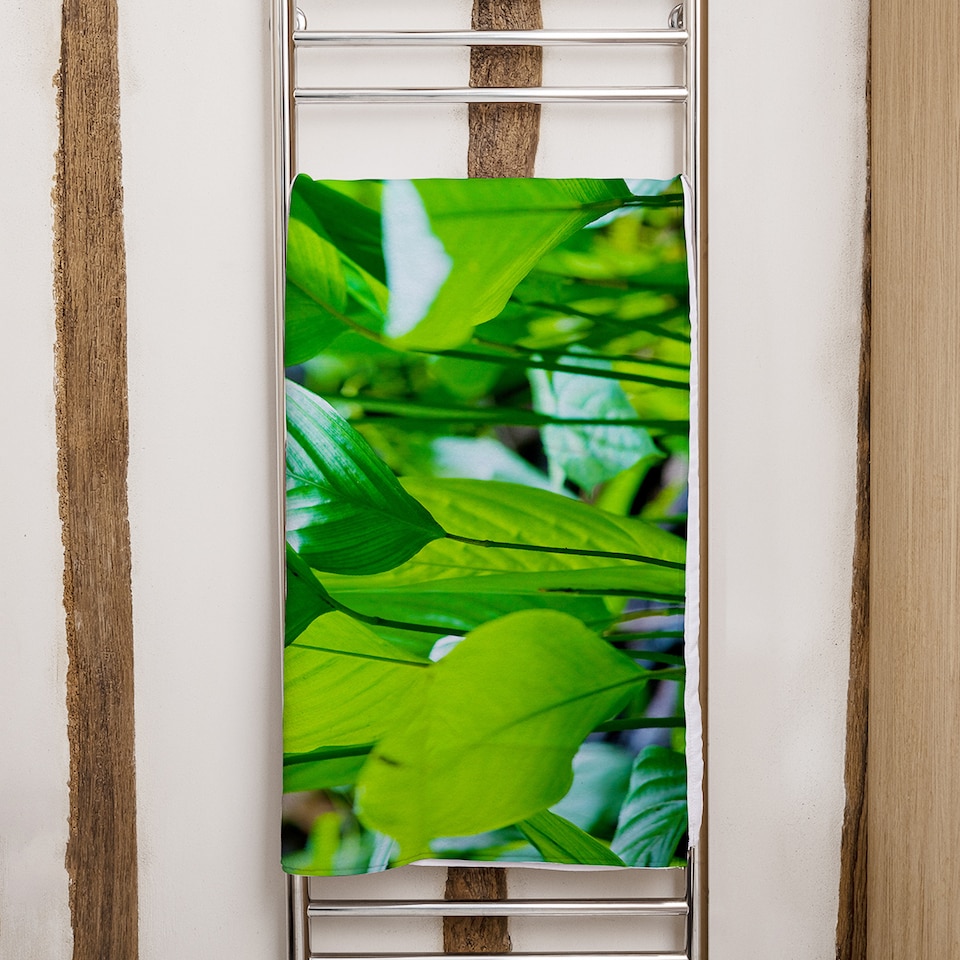 image 1 of Green leaf background abstract of nature Designer Bath Towel | Multi