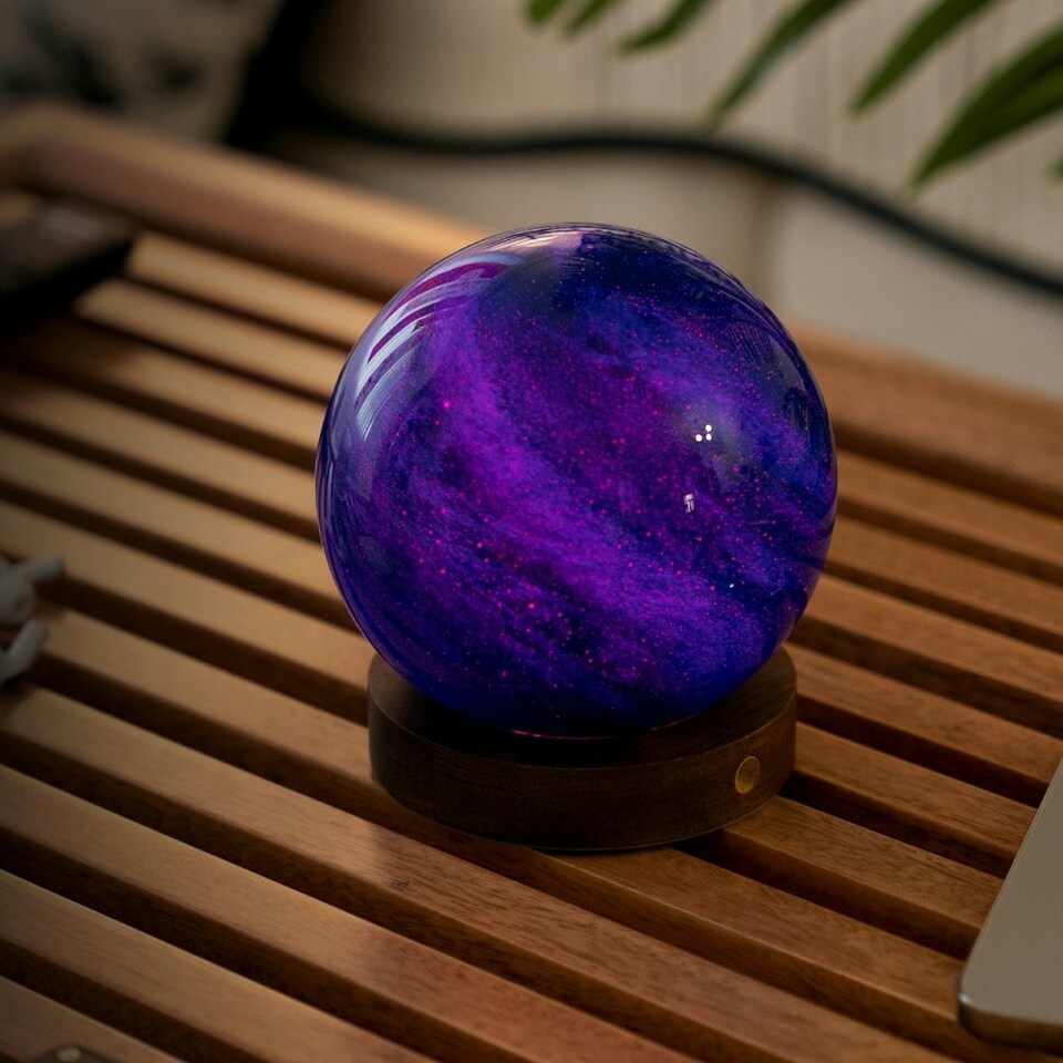 image 1 of Gingko Mini AstraGlass Desk Lamp Multi | Galaxy Breeze
