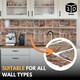 image 5 of NOVECRAFTO 3D Earthy Stone Wall Panels – 6 PVC Sheets, Covers 2.76 sqm (29.76 sq ft), 96x48cm Each – Natural Brown & Grey Stone Effect Decorative Cladding