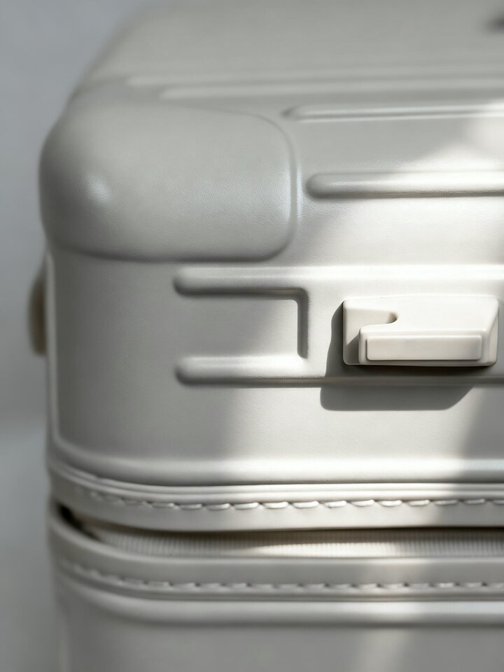 image 1 of Lightweight Hard Shell Check-In Suitcase with Cupholder | Large Size Luggage