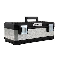 Stanley Hand Tools Galvanised Metal Toolbox - Galvanised - 50cm (20in) Grey