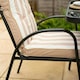 image 3 of Hectare 6 Seater Garden Furniture Glass Table Dining Set and Parasol Beige