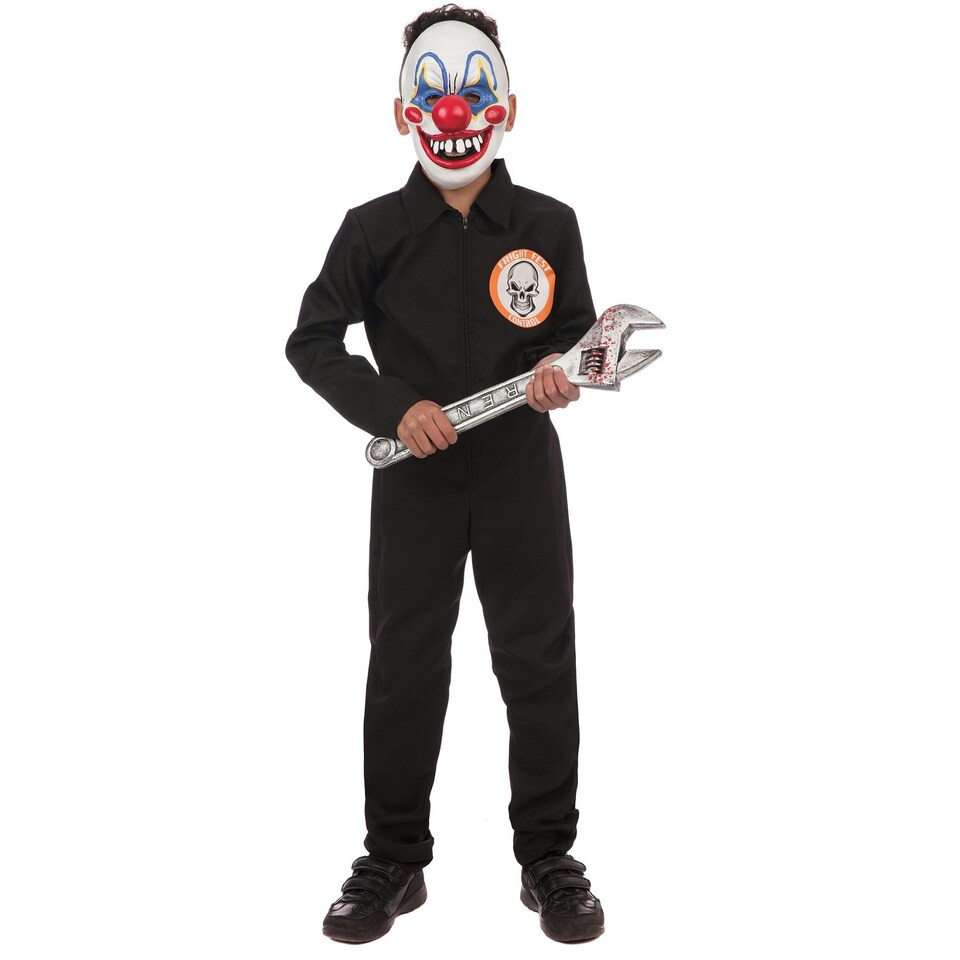 Bristol Novelty Childrens/Kids Frightfest Controller Costume - Black/White/Red/Blue - S S