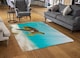 image 2 of Photo Of Sea Turtle In The Galapagos Island Designer Rug | Multi