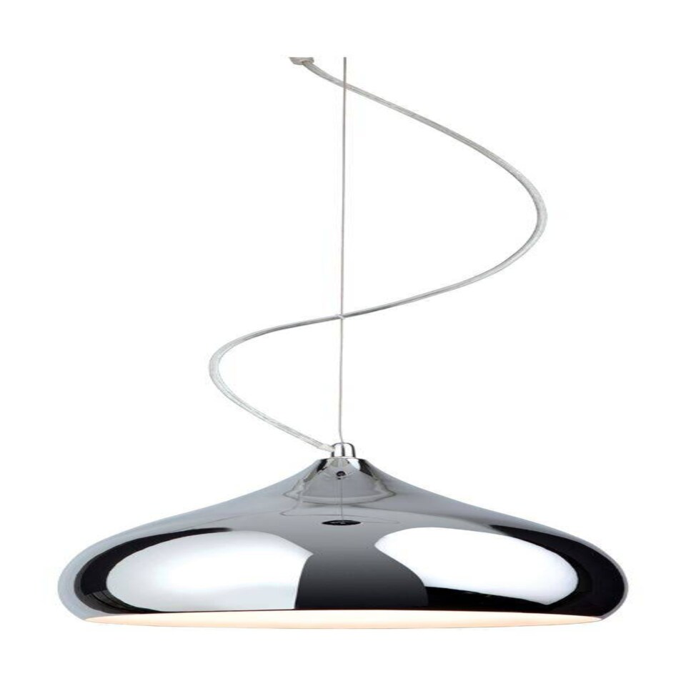 Carla 1 Light Dome Ceiling Pendant Chrome, E27
